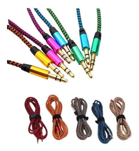comprar Cable Audio 1x1 Estéreo Auxiliar Doble Jack 3.5mm Audífonos