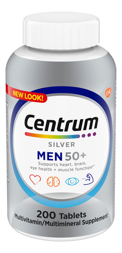 Centrum Silver Mens 50+ Multivitamínico Con Vitamina D3