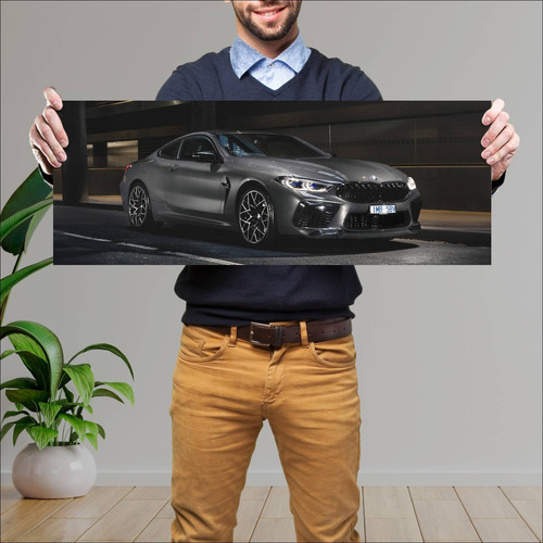 Cuadro 30x80cm Auto 2020 Bmw M8 Coupe Competitio 956