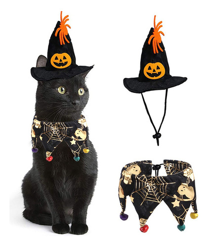 . Bandana Para Halloween Con Forma De Gato, Murciélago,