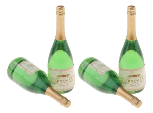4 Piezas De En Miniatura Botellas Cava Botellas De 1/12