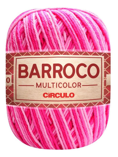 Barbante Barroco Multicolor Linha Crochê 6 Fios 200g Círculo Cor Flor