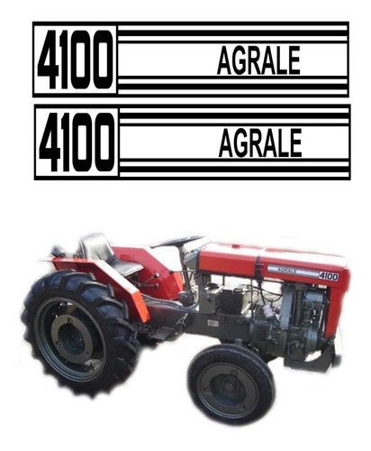 Adesivos Máquina Mini Trator Agrale 4100 10x45cm 12786 
