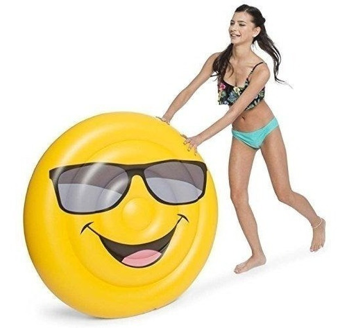 Inflable Emoji Alberca Cool Guy Island Intex Fiesta Pool