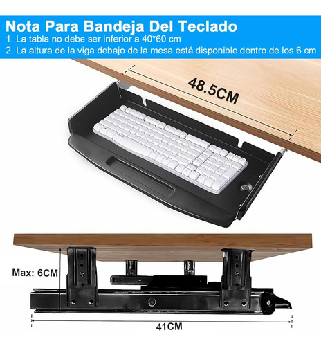 Base Soporte Para Teclado Computadora Escritorio Deslizante