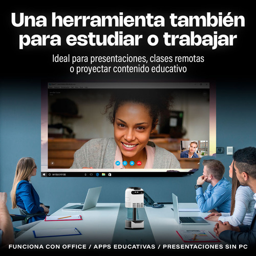 Proyector Android Wifi Portátil Hdr10 4k Con Soporte 12000lm