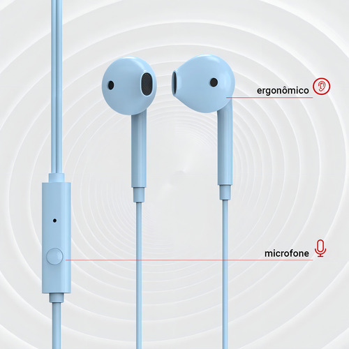 Auriculares y micrófono con cable Eph 100, color azul Lty