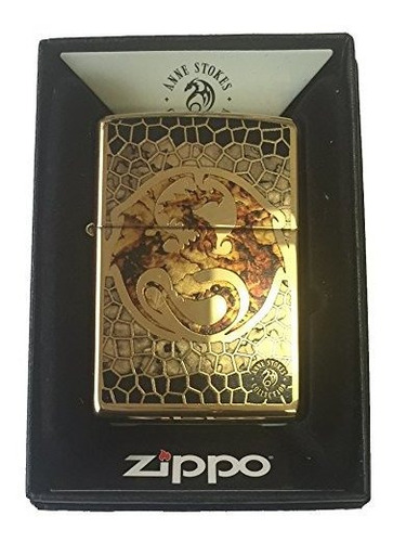 Encendedor Personalizado Zippo: Ann Stokes Artista Dragón Co