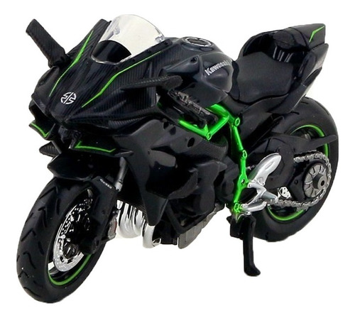 Motocicleta Maisto 1:18 Kawasaki H2r Con Base Modelo De Coch