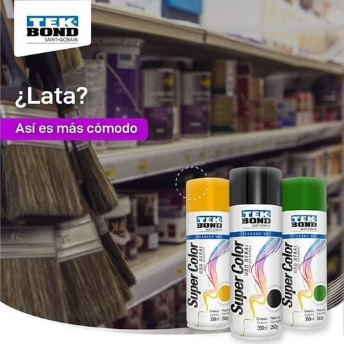 Pintura En Aerosol Amarillo Fluorescente 200ml/140g Tekbond