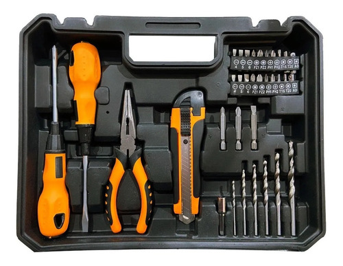 Imagen 4 de 11 de Taladro Atornillador Bateria 12v Lusqtoff + Kit Heramientas