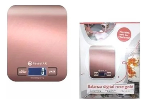 Balanza Digital Inalámbrica Rose Gold Capacidad Máxima 5 Kg Color Rosa Dorado Rosa Dorado 5 Kg