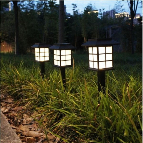 6 Lampara Solar Jardín Luz Decorativa