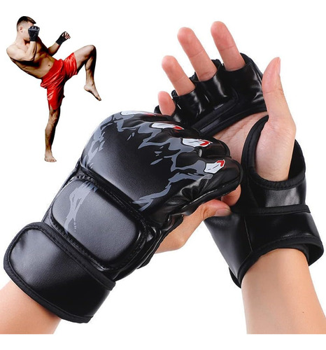 Guantes De Boxeo Con Entrenamiento De Medio Dedo Kickboxing