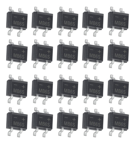 Rectificadores De Puente De Diodos Mb6s De 20 Piezas 600v
