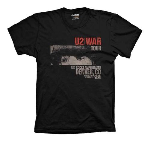 Remera U2 War Tour Red Rocks Retro Algodon