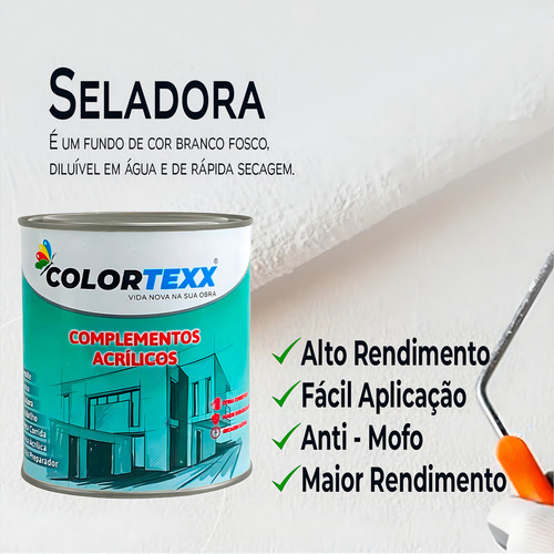 Tinta Esmalte Standard Base Água Colortexx Fosco 900ml Cor Branco