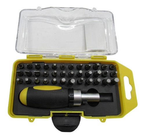 Imagen 5 de 8 de Kit Destornillador Con 37 Puntas Intercambiables Hellux