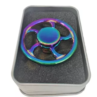 Fidget Hand Spinner Metal Rainbow Anti Stress Abec F.toy