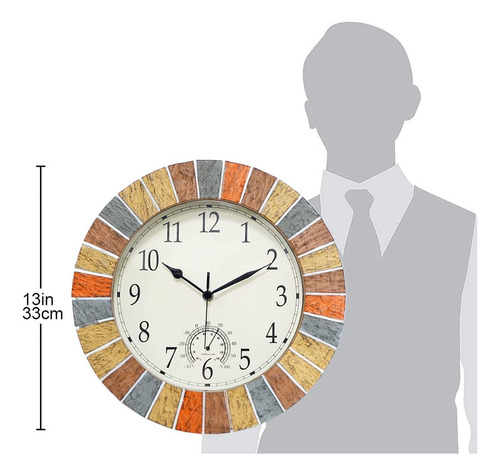 Reloj Y Termómetro Para Interiores Y Exteriores, Relojes De