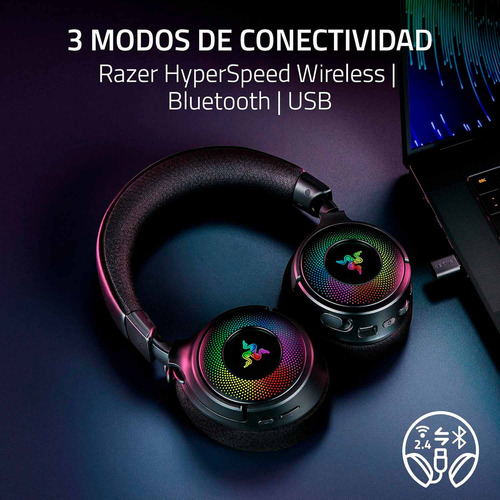 Audifono Razer C/microf Kraken V4 70h Wireless Chroma Black