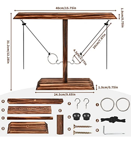 Juego De Lanzamiento De Gancho Y Anillo De Mesa