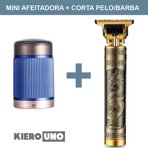 Combo Mini Maquina De Afeitar + Corta Pelo Barba Corporal