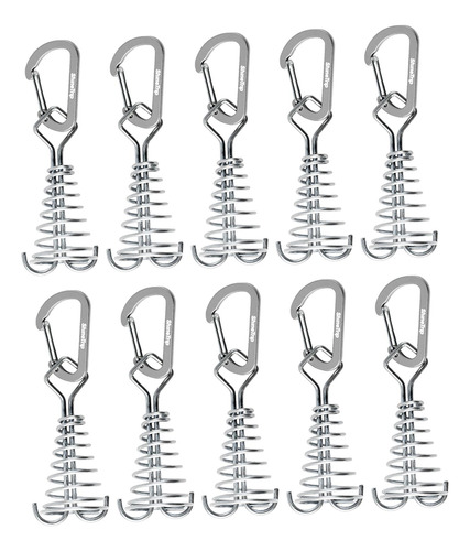 10x Clavijas De Anclaje De Cubierta Con Clips De Plata