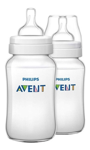 Set Dos Biberones Classic Philips Avent 330ml