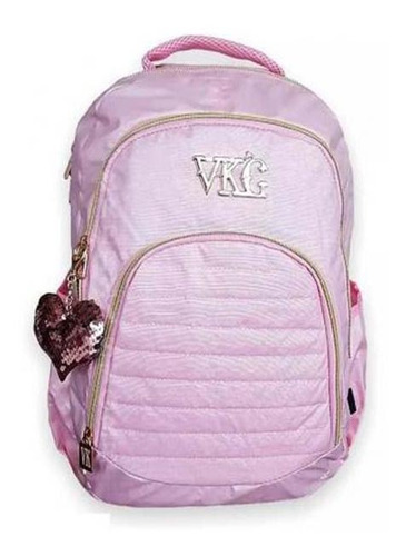 Mochila Notebook 15 Feminina Escolar M3986 Rosa Metalizada