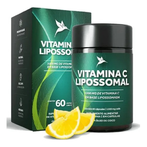 Vitamina C Lipossomal Pura Vida 1100mg + Óleo De Coco 60 Cap