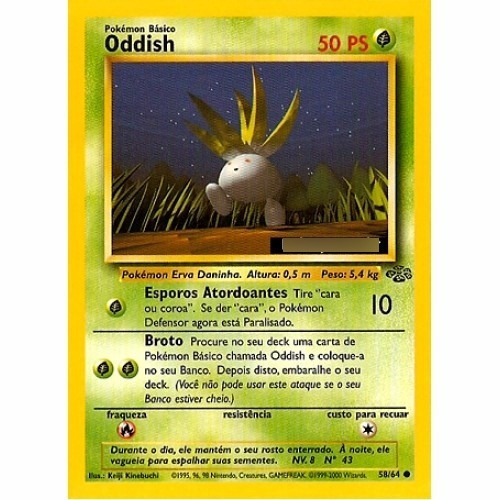 Oddish - Pokémon Planta Comum - 58/64 - Jungle!