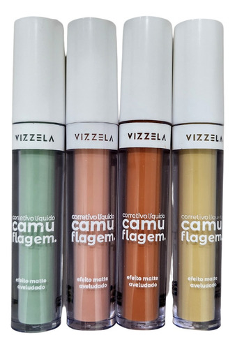 Corretivo Vizzela Liquido Acabamento Aveludado Escolha A Cor