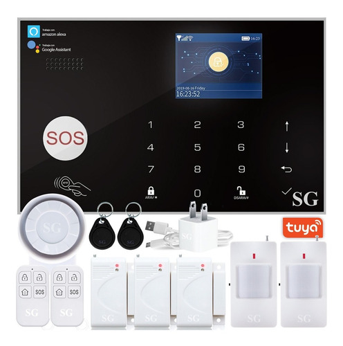Imagen 1 de 10 de Alarma Touch Gsm App Inalambrica Alerta Celular Segiridad Casa Negocio Kit Sensores Vecinal Sistema