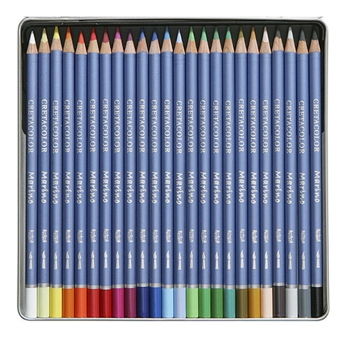 Imagen 6 de 6 de Estuche 24 Lapices Colores Creta Marina Acuarelable Artel