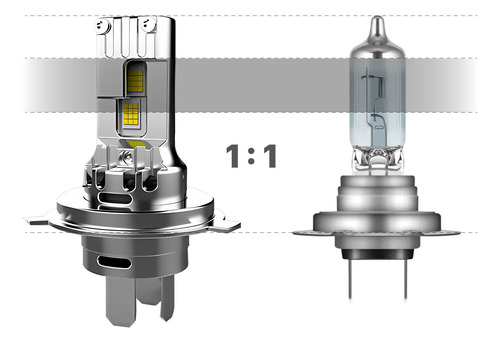 Set Ampolletas V4 H4 Microtecnologia Disipador Y Turbo