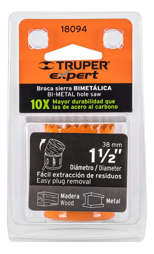 Sierra Copa Bimetal 1 1/2 (38mm) Truper