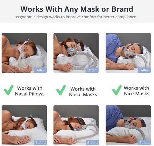 Contour Products, Cpapmax 2.0 Almohada Para Dormir Con Máqui