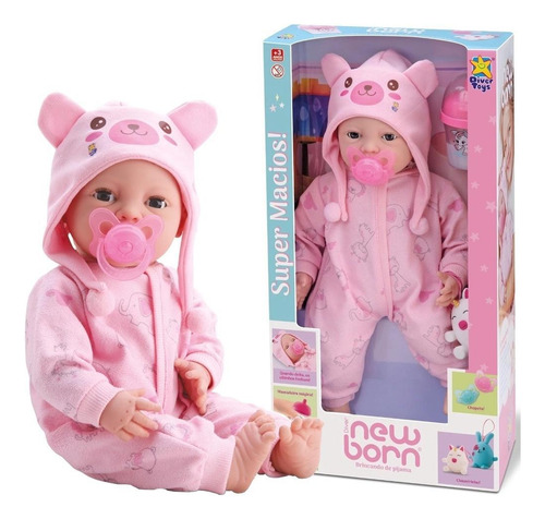 Boneca Diver New Born - Brincando De Pijama - Menina