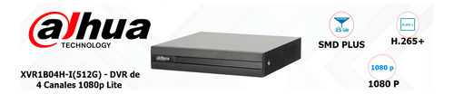 Dahua Xvr1b04h-i-ssd Dvr 4ch 5mp Lite Con Disco Ssd 512gb