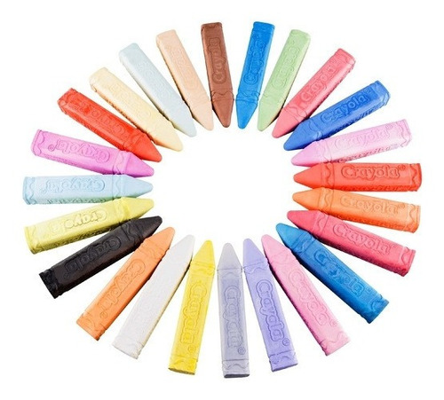 Tizas Crayola Para Exterior Gruesas X48 Colores Lavables 