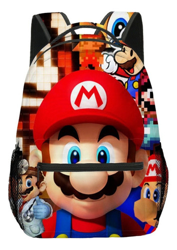 Super Mario Bros Mochila Escolar Viaje Portátil Bolsa #01