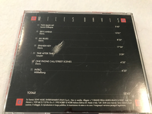 Cd Black & Soul - Miles Davis - Made In Italy