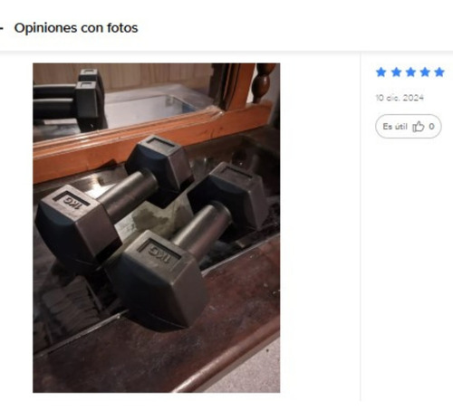 Kit 2 Mancuernas Hexagonales Pesa 1 Kg Cada Una Gimnasia Gmp Color Negro