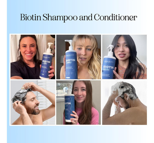 Champú voluminizador de biotina para cabello fino - Champú