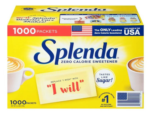 Splenda Adocante 1000 Saches Zero Calorias Importado