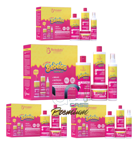 Kit 04un Capilar Bebeloo Tutti Frutti Brilho Nutrição