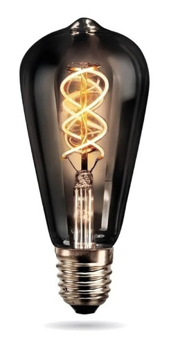 Imagen 1 de 9 de Lampara Filamento Vintage Foco Led 4w Pera Smoked