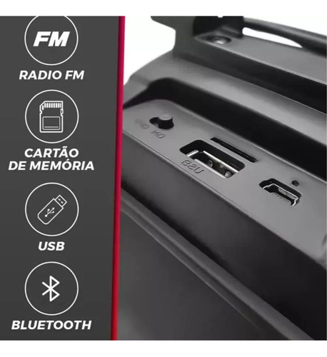 Caixa De Som Caixinha Som Bluetooth Portatil Potente Fm Usb