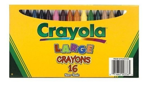 Crayola Llc Crayón Grande, 16 Colores (set De 6)